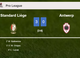 Standard Liège beats Antwerp 3-0