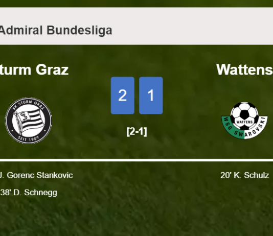 Sturm Graz prevails over Wattens 2-1