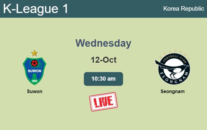 How to watch Suwon vs. Seongnam on live stream and at what time