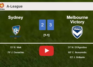 Melbourne Victory beats Sydney 3-2. HIGHLIGHTS