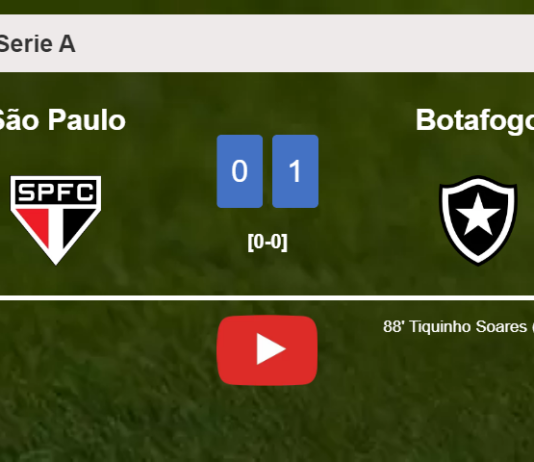 Botafogo beats São Paulo 1-0 with a late goal scored by T. Soares. HIGHLIGHTS