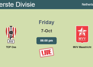 How to watch TOP Oss vs. MVV Maastricht on live stream and at what time