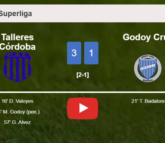 Talleres Córdoba conquers Godoy Cruz 3-1. HIGHLIGHTS