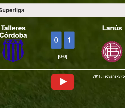 Lanús conquers Talleres Córdoba 1-0 with a goal scored by F. Troyansky. HIGHLIGHTS