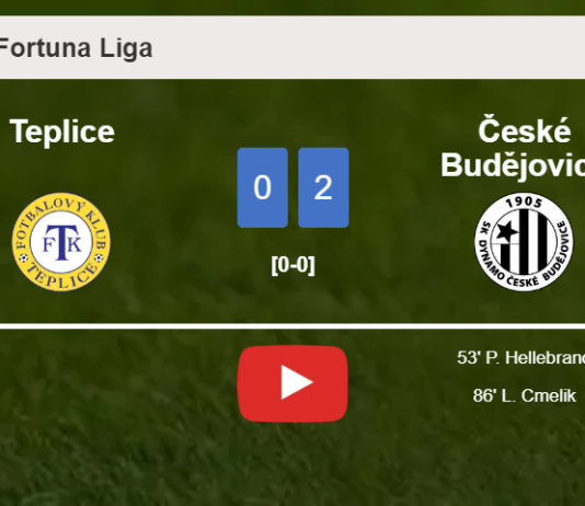 České Budějovice conquers Teplice 2-0 on Saturday. HIGHLIGHTS