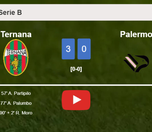 Ternana conquers Palermo 3-0. HIGHLIGHTS
