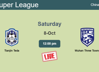 How to watch Tianjin Teda vs. Wuhan Three Towns on live stream and at what time