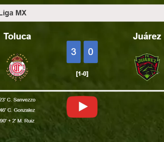 Toluca prevails over Juárez 3-0. HIGHLIGHTS