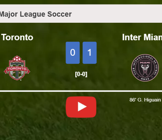 Inter Miami prevails over Toronto 1-0 with a late goal scored by G. Higuain. HIGHLIGHTS