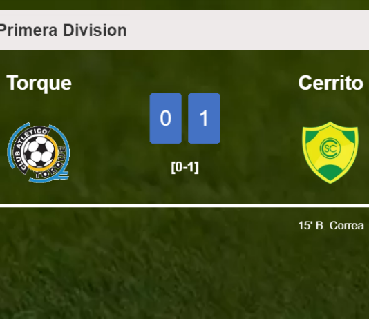 Cerrito tops Torque 1-0 with a goal scored by B. Correa