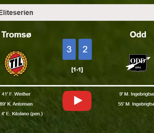 Tromsø beats Odd after recovering from a 1-2 deficit. HIGHLIGHTS