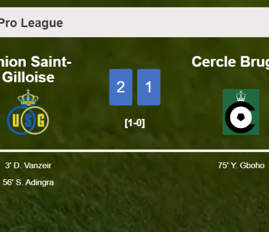 Union Saint-Gilloise prevails over Cercle Brugge 2-1