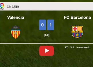 FC Barcelona overcomes Valencia 1-0 with a late goal scored by R. Lewandowski. HIGHLIGHTS