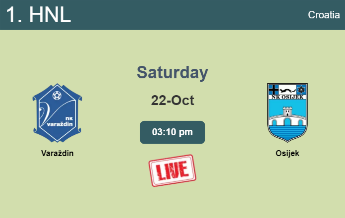 How to watch Varaždin vs. Osijek on live stream and at what time