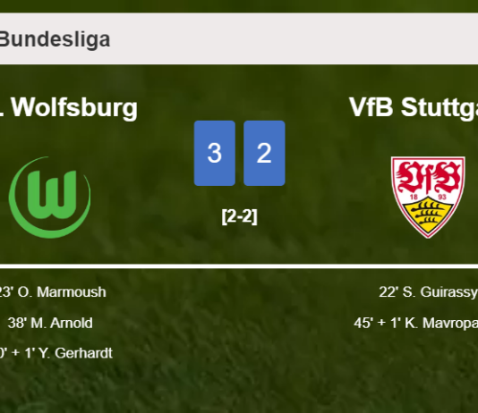 VfL Wolfsburg defeats VfB Stuttgart 3-2