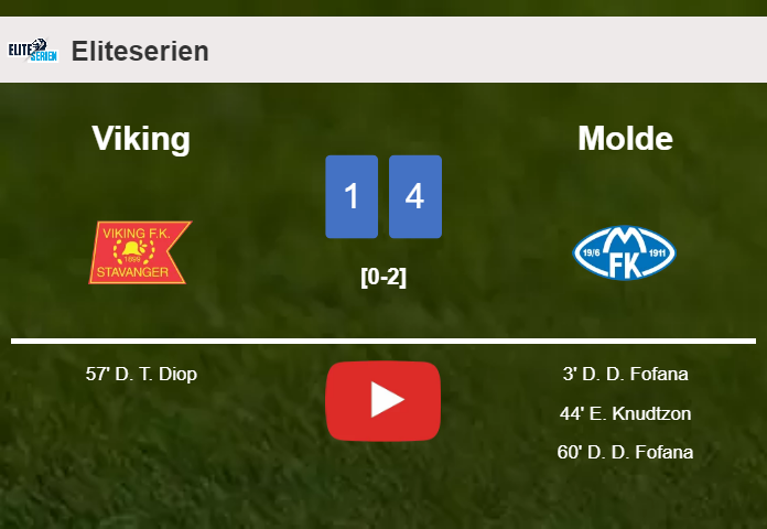 Molde beats Viking 4-1. HIGHLIGHTS