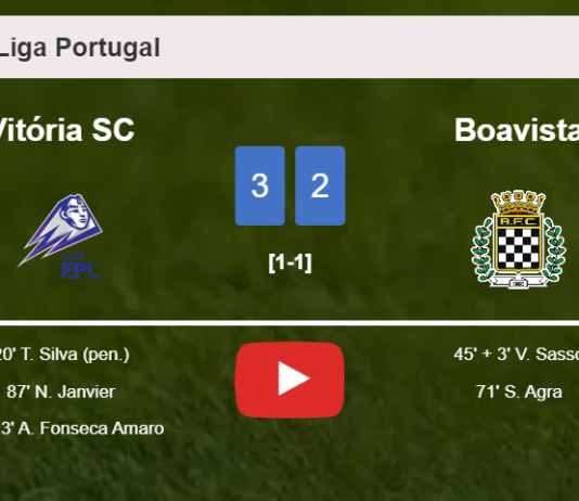 Vitória SC overcomes Boavista after recovering from a 1-2 deficit. HIGHLIGHTS