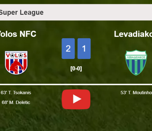Volos NFC recovers a 0-1 deficit to best Levadiakos 2-1. HIGHLIGHTS