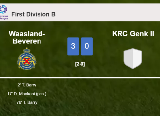 Waasland-Beveren crushes KRC Genk II with 2 goals from T. Barry