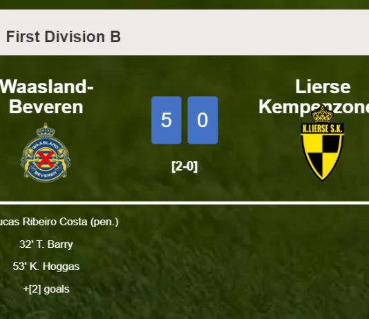 Waasland-Beveren liquidates Lierse Kempenzonen 5-0 showing huge dominance