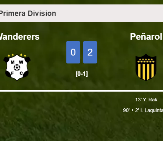 Peñarol beats Wanderers 2-0 on Sunday