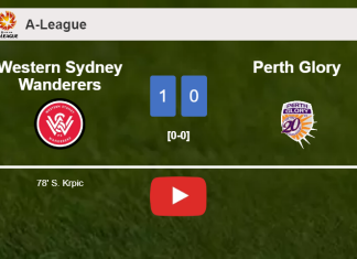 Western Sydney Wanderers defeats Perth Glory 1-0 with a goal scored by S. Krpic. HIGHLIGHTS