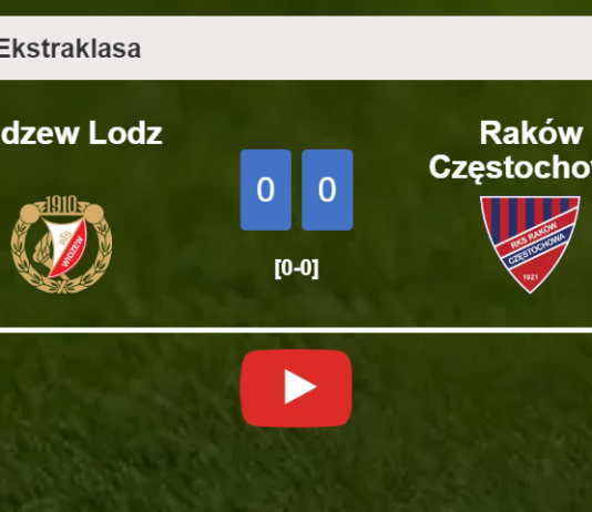 Widzew Lodz draws 0-0 with Raków Częstochowa on Sunday. HIGHLIGHTS