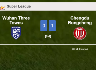 Chengdu Rongcheng defeats Wuhan Three Towns 1-0 with a goal scored by M. Iminqari