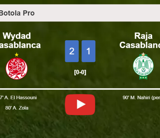Wydad Casablanca grabs a 2-1 win against Raja Casablanca. HIGHLIGHTS
