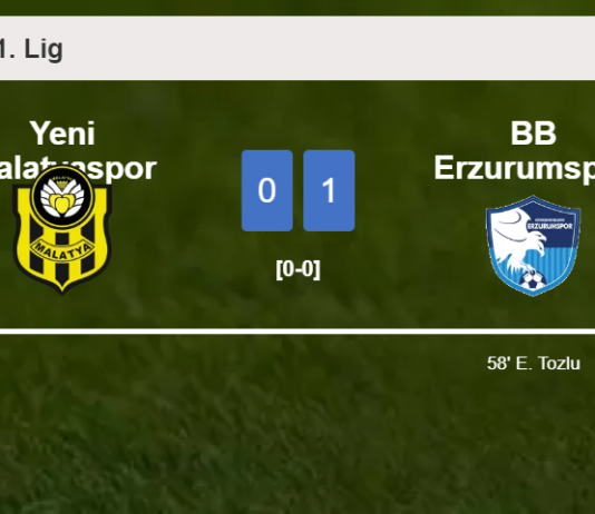 BB Erzurumspor defeats Yeni Malatyaspor 1-0 with a goal scored by E. Tozlu