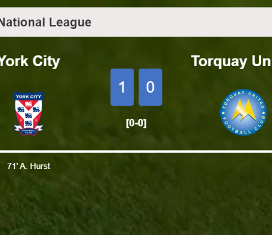 York City tops Torquay United 1-0 with a goal scored by A. Hurst