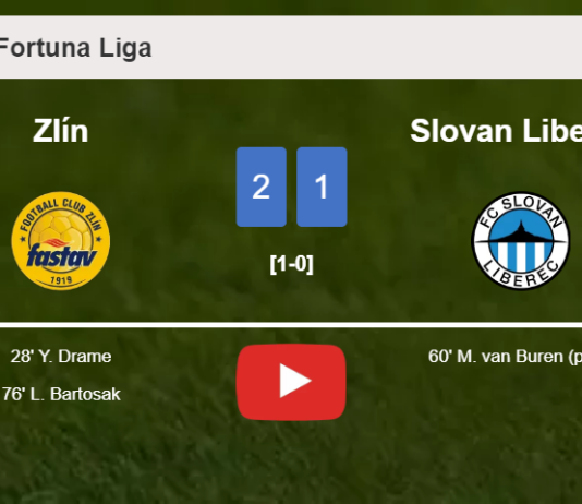 Zlín conquers Slovan Liberec 2-1. HIGHLIGHTS