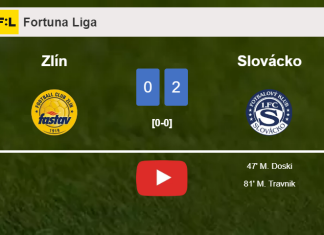 Slovácko overcomes Zlín 2-0 on Sunday. HIGHLIGHTS