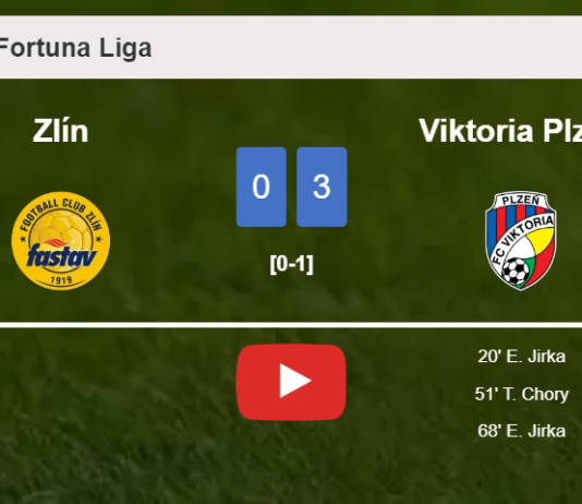Viktoria Plzeň annihilates Zlín with 2 goals from E. Jirka. HIGHLIGHTS