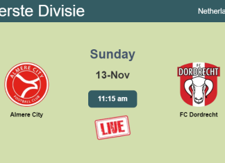 How to watch Almere City vs. FC Dordrecht on live stream and at what time