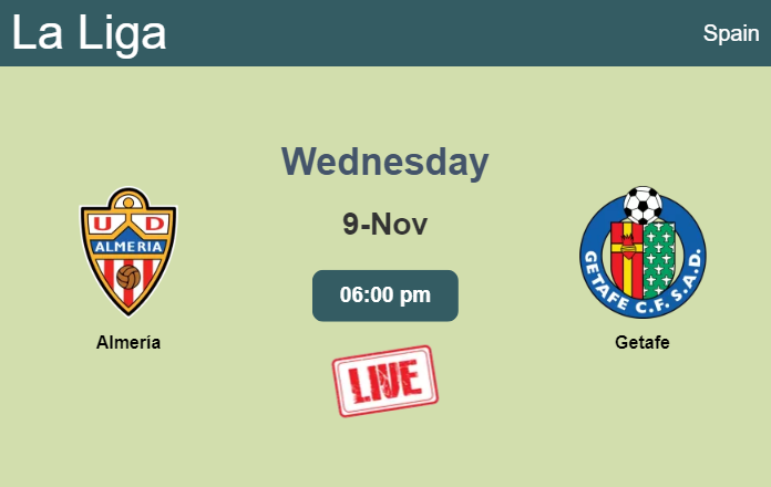 How to watch Almería vs. Getafe on live stream and at what time