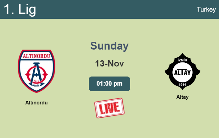 How to watch Altınordu vs. Altay on live stream and at what time