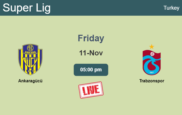 How to watch Ankaragücü vs. Trabzonspor on live stream and at what time