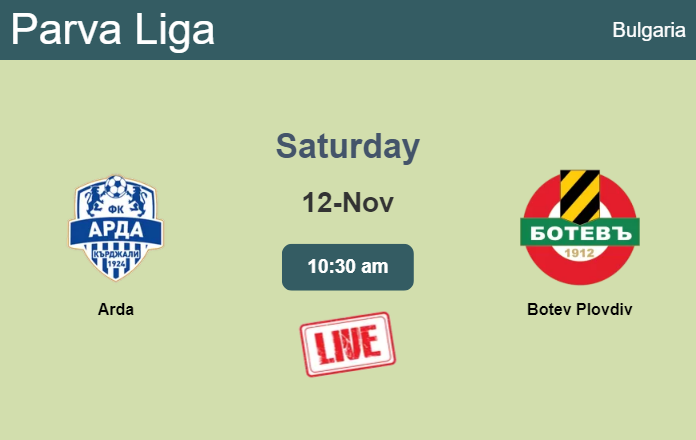 How to watch Arda vs. Botev Plovdiv on live stream and at what time