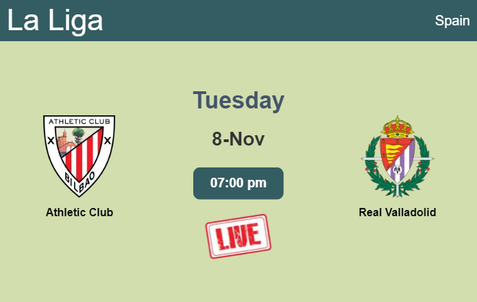 How to watch Athletic Club vs. Real Valladolid on live stream and at what time