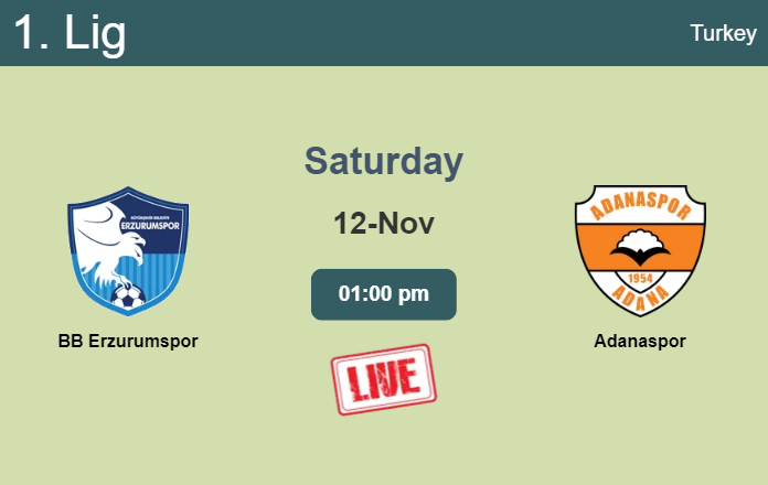 How to watch BB Erzurumspor vs. Adanaspor on live stream and at what time