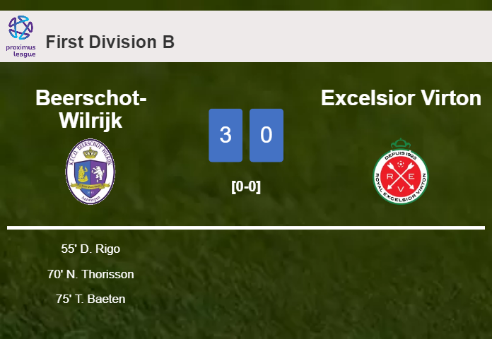 Beerschot-Wilrijk defeats Excelsior Virton 3-0