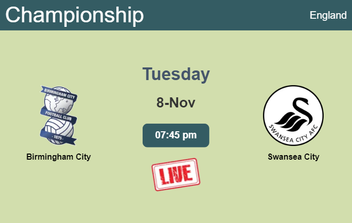 How to watch Birmingham City vs. Swansea City on live stream and at what time