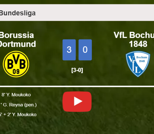 Borussia Dortmund crushes VfL Bochum 1848 with 2 goals from Y. Moukoko. HIGHLIGHTS