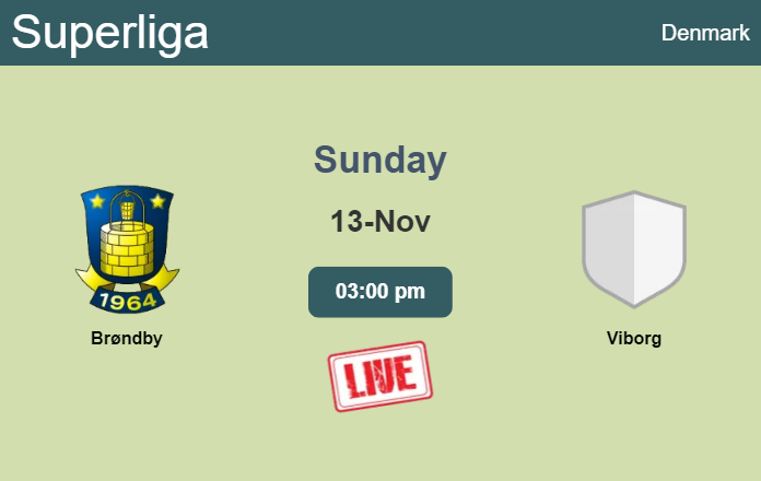 How to watch Brøndby vs. Viborg on live stream and at what time