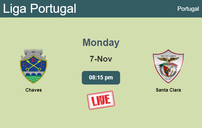How to watch Chaves vs. Santa Clara on live stream and at what time
