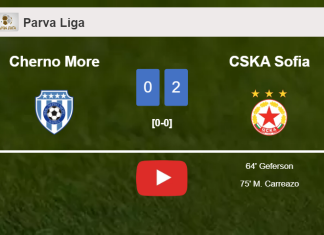 CSKA Sofia defeats Cherno More 2-0 on Saturday. HIGHLIGHTS