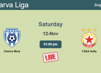 How to watch Cherno More vs. CSKA Sofia on live stream and at what time