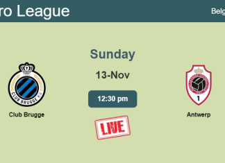 How to watch Club Brugge vs. Antwerp on live stream and at what time