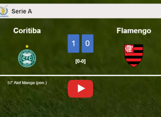 Coritiba prevails over Flamengo 1-0 with a goal scored by A. Manga. HIGHLIGHTS